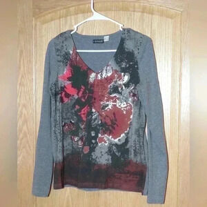 Venus butterfly long sleeve pullover shirt size S